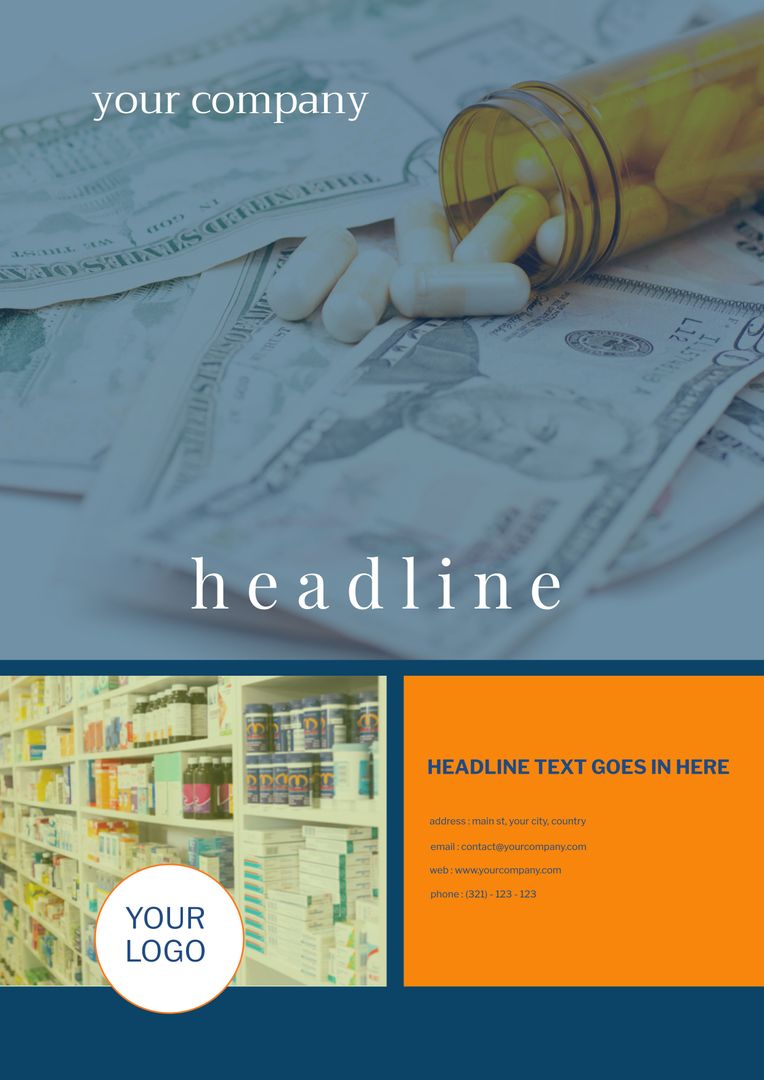 Healthcare Financial Management Concept with Pills and Currency