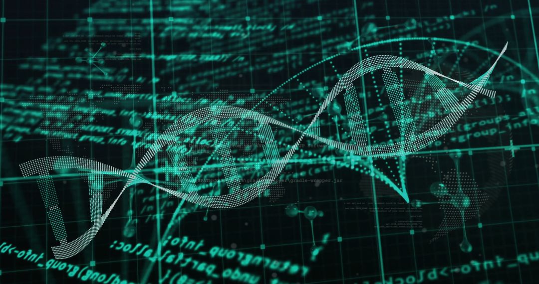 Abstract Digital DNA in Futuristic Data Cyberspace Concept