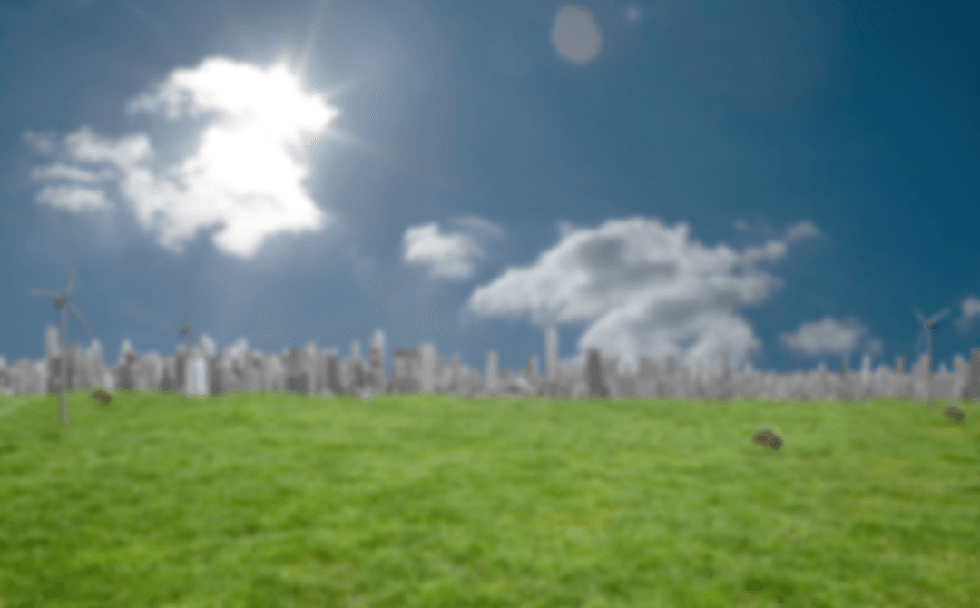 Transparent Sustainable City on Grass Field