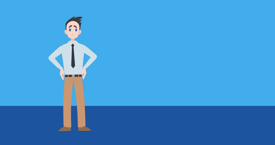 Confident Cartoon Professional in Business Attire