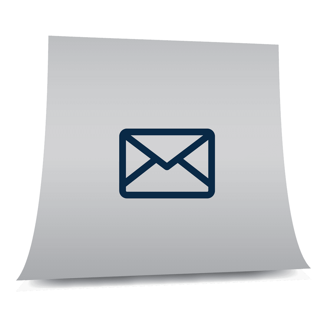 Transparent Mail Icon on Detached Card