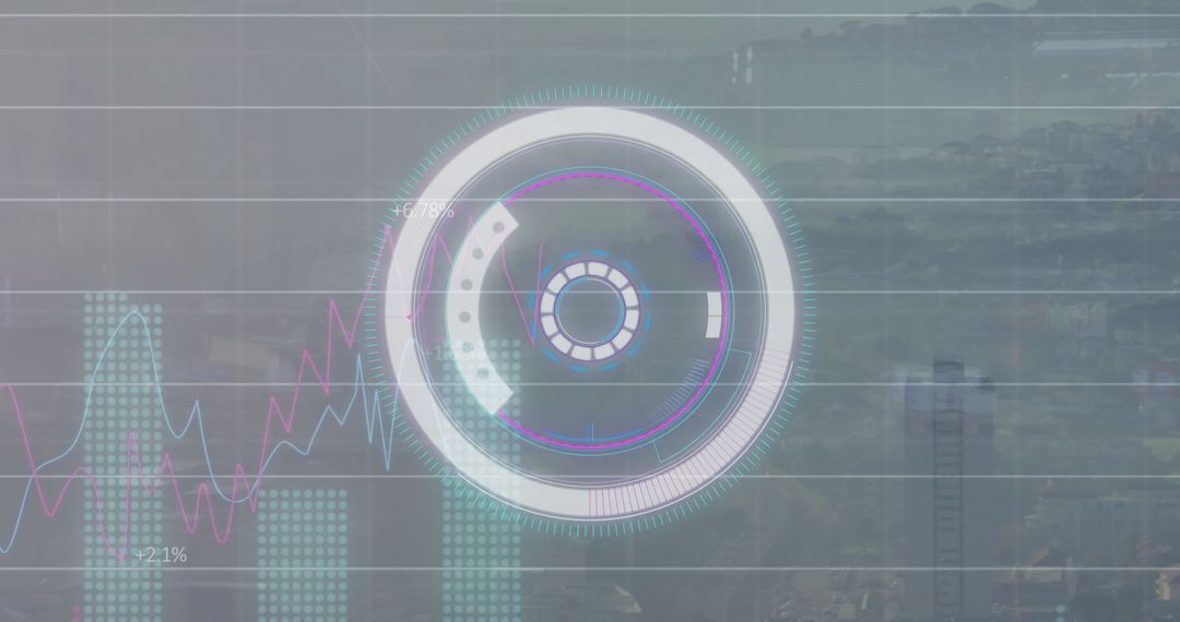 Digital Overlay of Financial Data on Cityscape