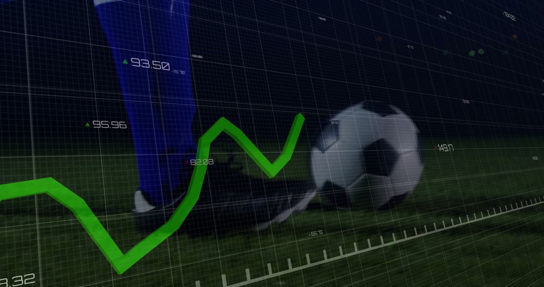 Soccer Player Analyzing Game with Graph Overlay