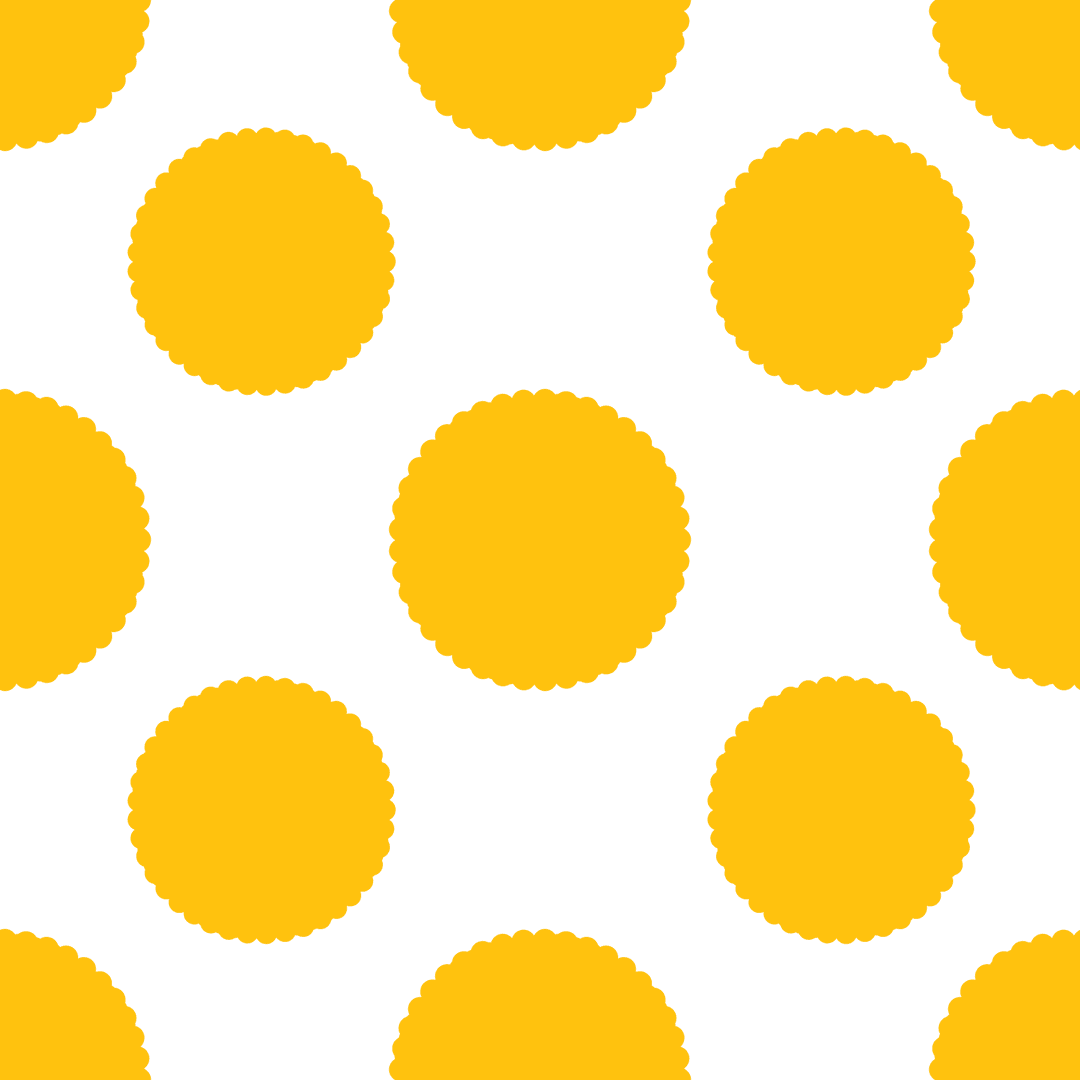 Yellow Polka Dot Pattern on Transparent Background Seamless Design