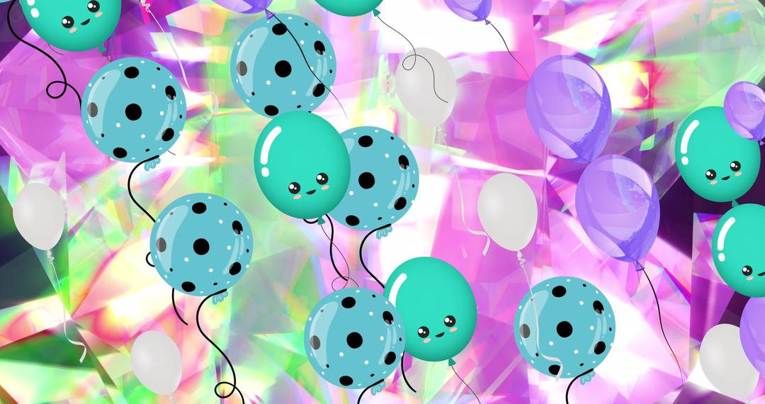 Cute Balloons on Illustrious Crystal Background - Free Images, Stock Photos and Pictures on Pikwizard.com