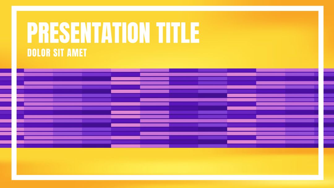 Energetic Purple Bar Pattern Presentation Template