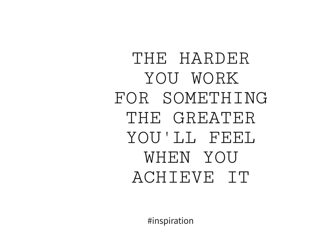 Inspirational Quote on Hard Work and Achievement - Download Free Stock Templates Pikwizard.com