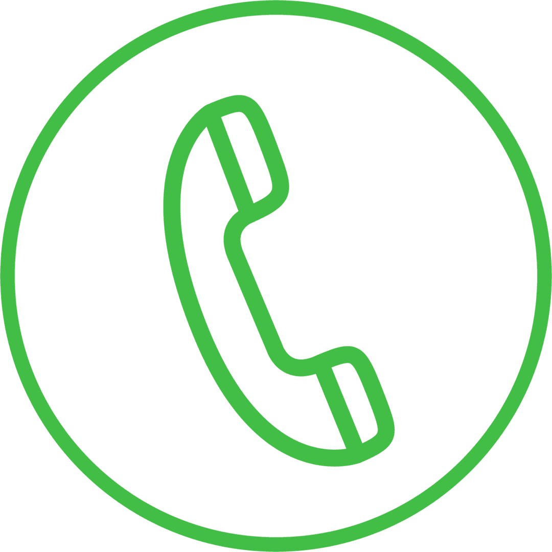 Green Phone Icon on Transparent Background for Communication