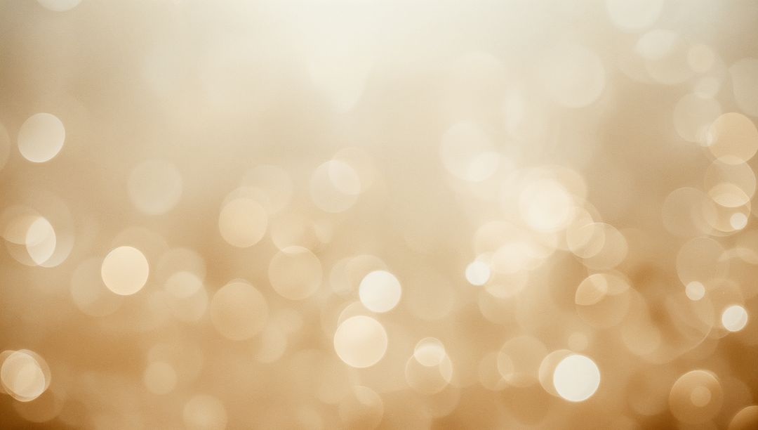 Glowing Warm Golden Bokeh with Soft Orbs and Subtle Grain Backdrop