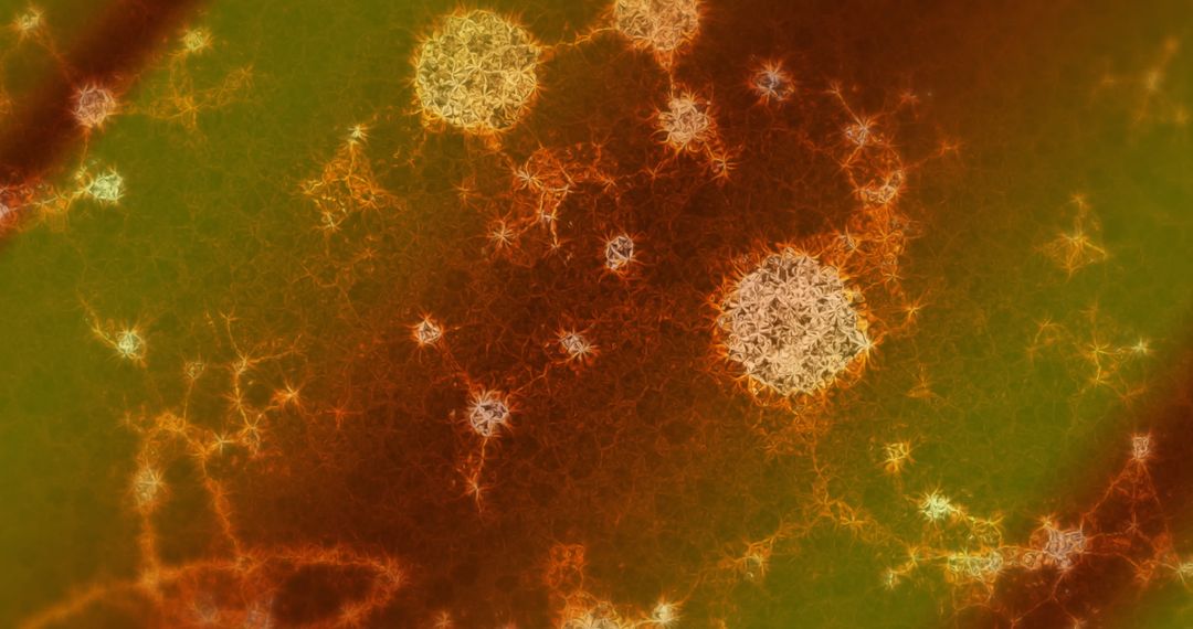 Abstract Molecular Patterns on Vibrant Background