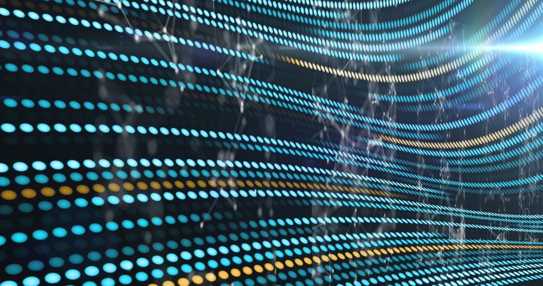 Futuristic Digital Connections on Black Background