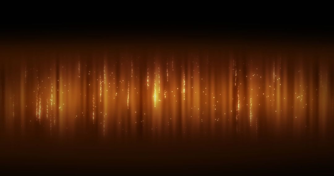 Glowing Golden Light Trails and Sparking Particles on Dark Background