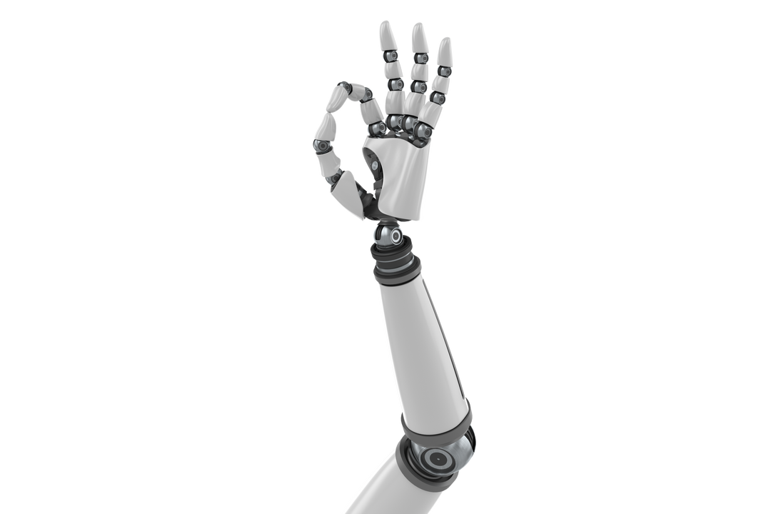 Shiny Robotic Hand Showing OK Sign Transparent Background - Download Free Stock Images Pikwizard.com