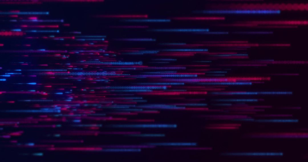 Dynamic Abstract Digital Light Streaks in Motion