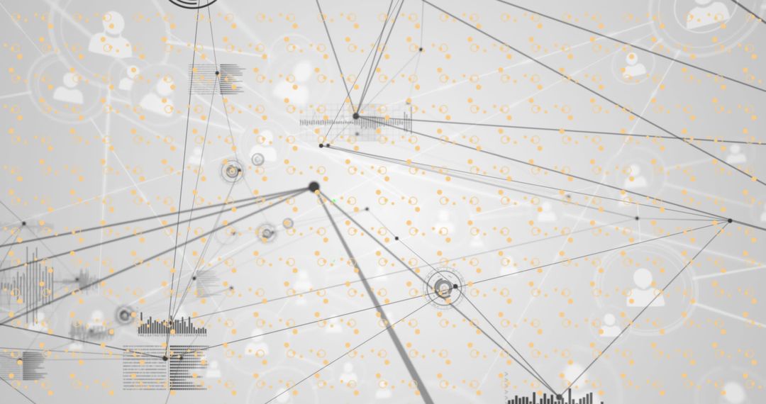 Digital Network of Data Processing Over Grey Background