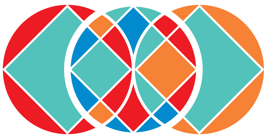 Colorful Overlapping Transparent Shapes Illustration