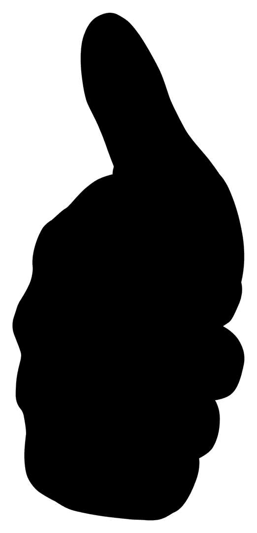 Hand Thumbs Up Symbol Transparent Silhouette PNG