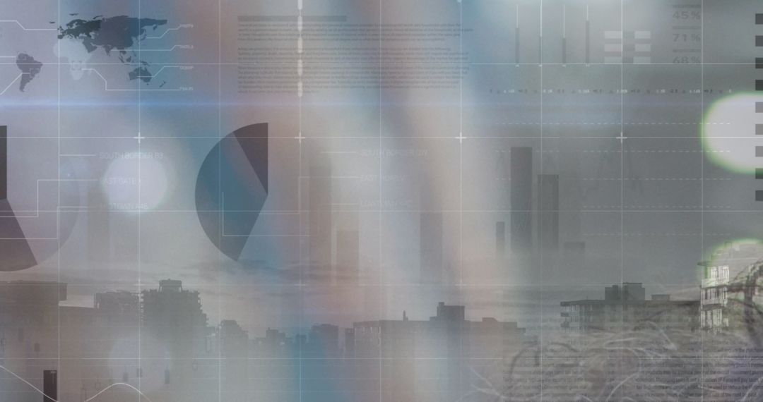 Digital Business Interface with Global Data Integration Concept