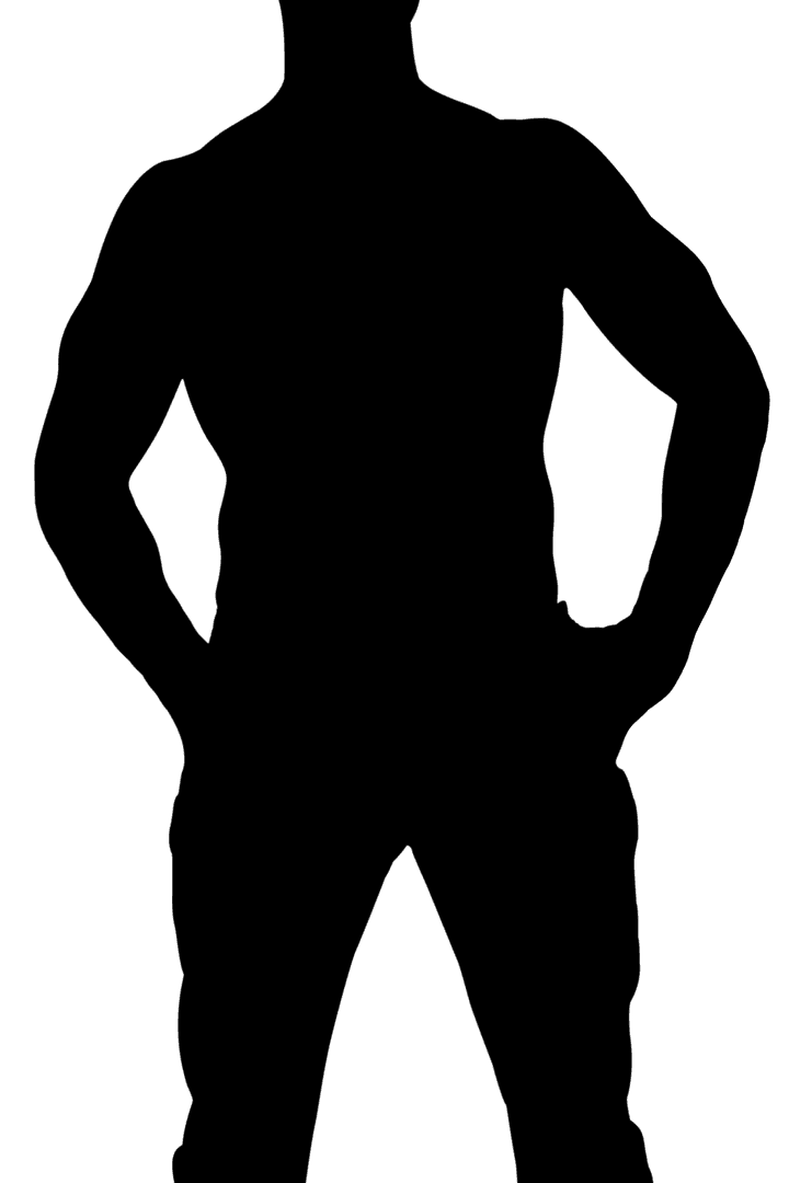 Transparent Silhouette of Sportsman in Motion Vector Graphic