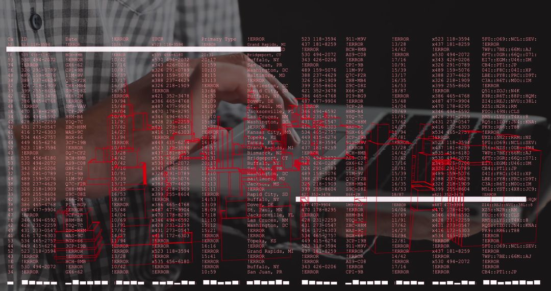 Digital Data Analysis with Laptop Overlayed with Binary Code