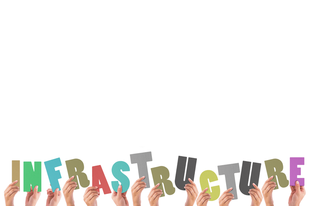Hands Holding Infrastructure Text on Transparent Background - Download Free Stock Images Pikwizard.com