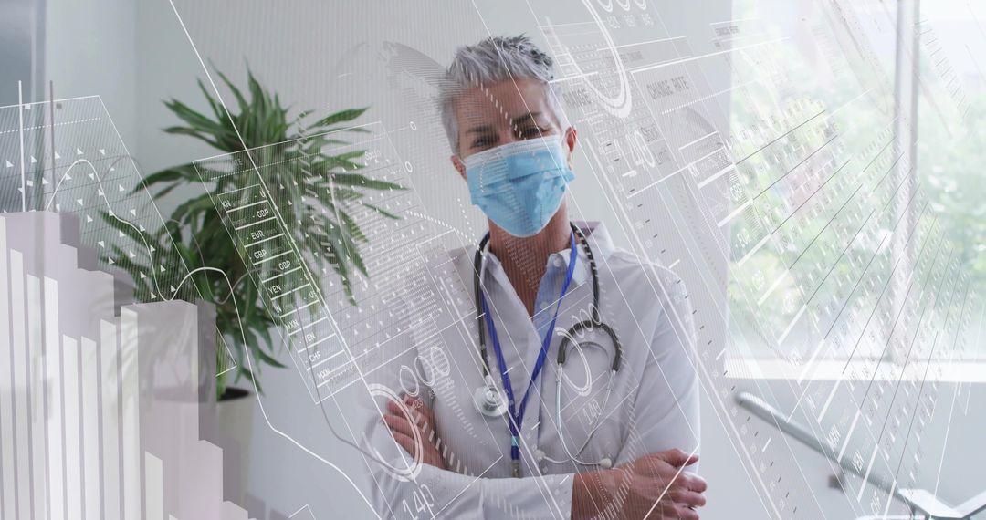 Senior Doctor Utilizing Digital Health Technology in Clinic