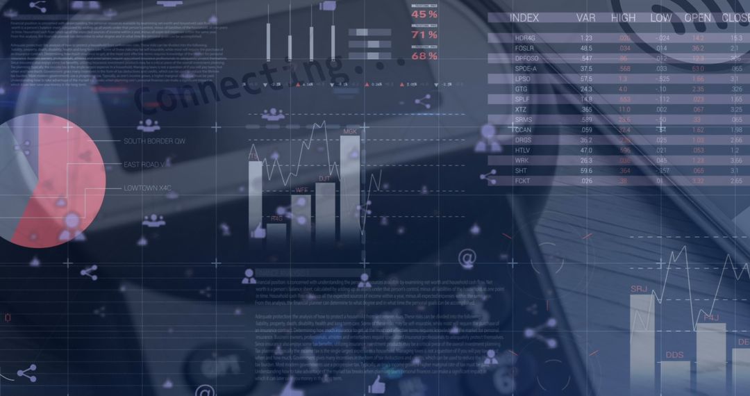 Digital Age Technology Financial Data Visualization