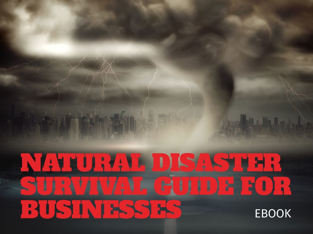 Stormy City Skyline Illustrating Business Crisis Management