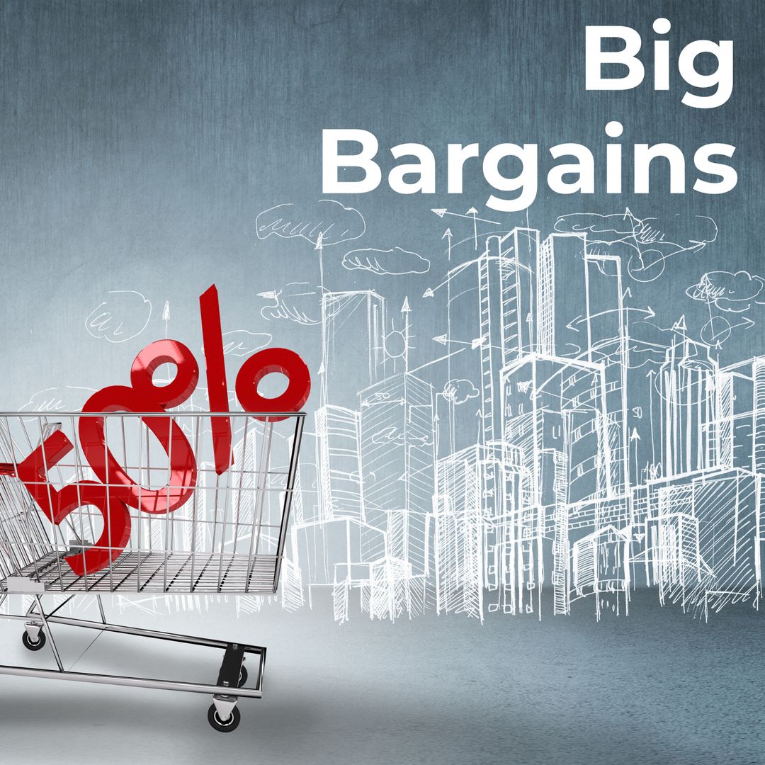 Big Bargains Shopping Cart with 50 Percent Discount