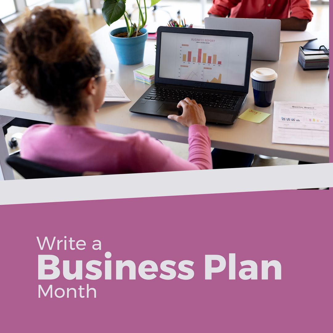 Diverse Team Analyzing Business Report in Office