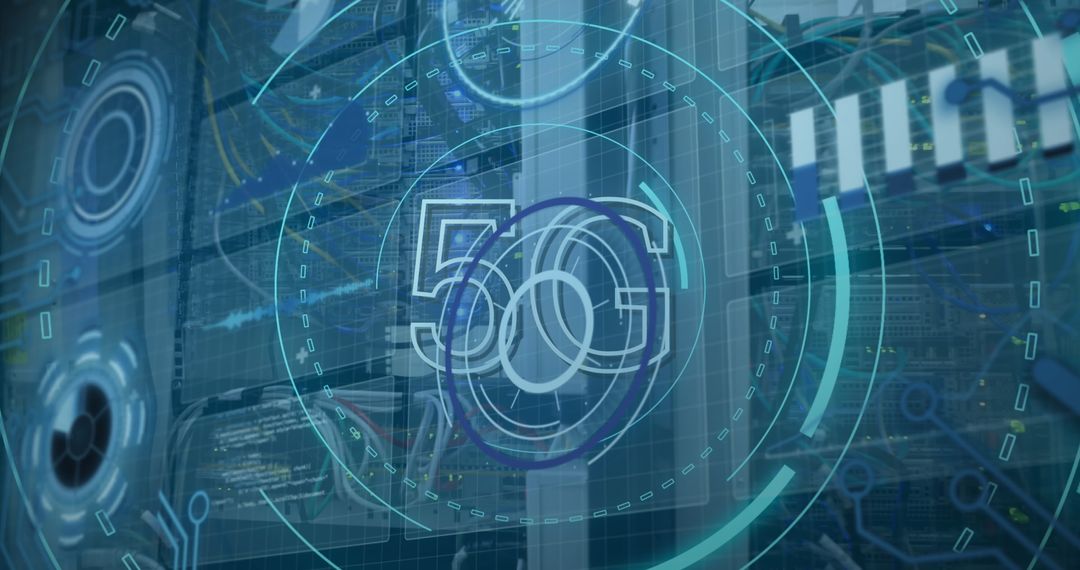 Holographic 5G Interface Overlays Data Center Server Racks