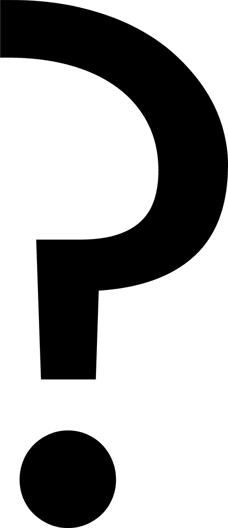 Transparent Vector Art of Question Mark Symbol Close-Up