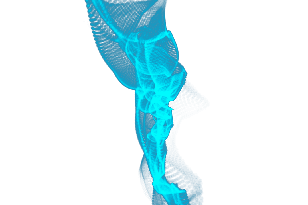 Glowing Blue Shapes with Transparent Background for Dynamic Design