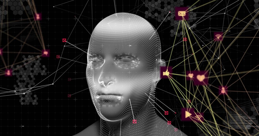 Digital Human Head with Network Connections and Interactions