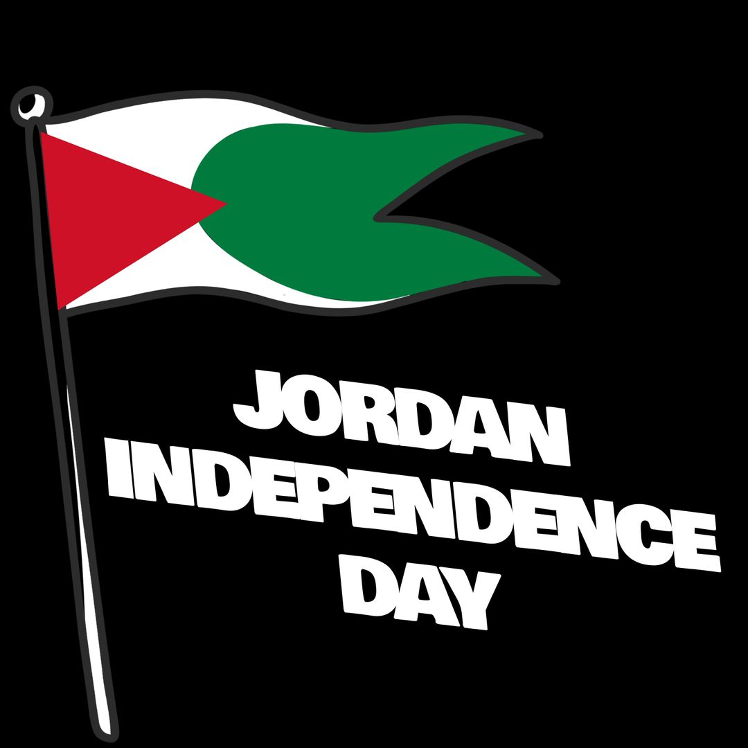 Jordan Independence Day Celebration with Waving Flag