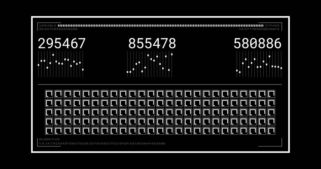 Futuristic Digital Data Processing Abstract Visualization