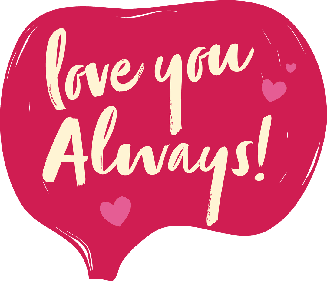 Transparent Valentines Message with Expressive Love Lettering