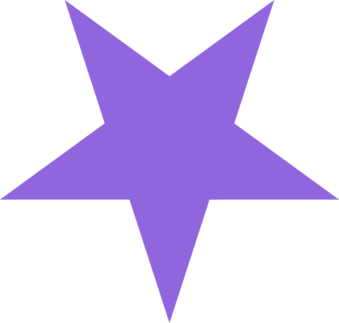 Abstract Purple Six-Pointed Star with Transparent Background