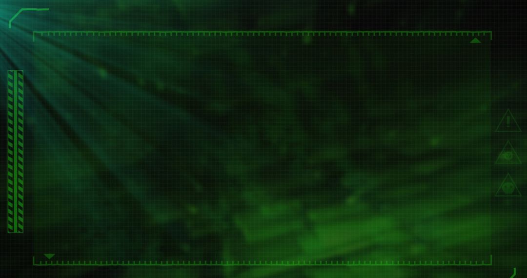 Green Futuristic Interface with Data Overlay