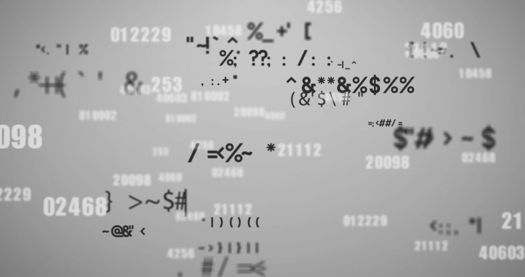 Dynamic Data Symbols on White Background for Technology Project