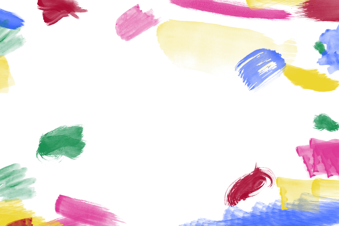 Transparent Colorful Abstract Brush Strokes Border Design