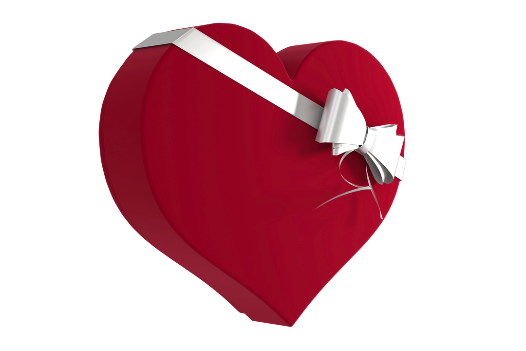 Transparent Heart Shaped Gift Box with White Ribbon - Download Free Stock Images Pikwizard.com