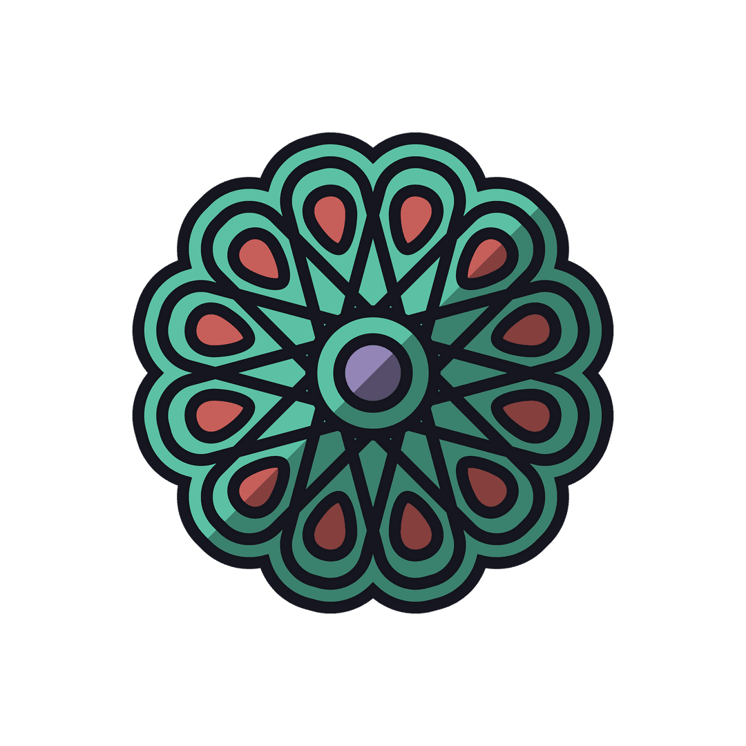 Colorful Transparent Abstract Geometric Pattern Design