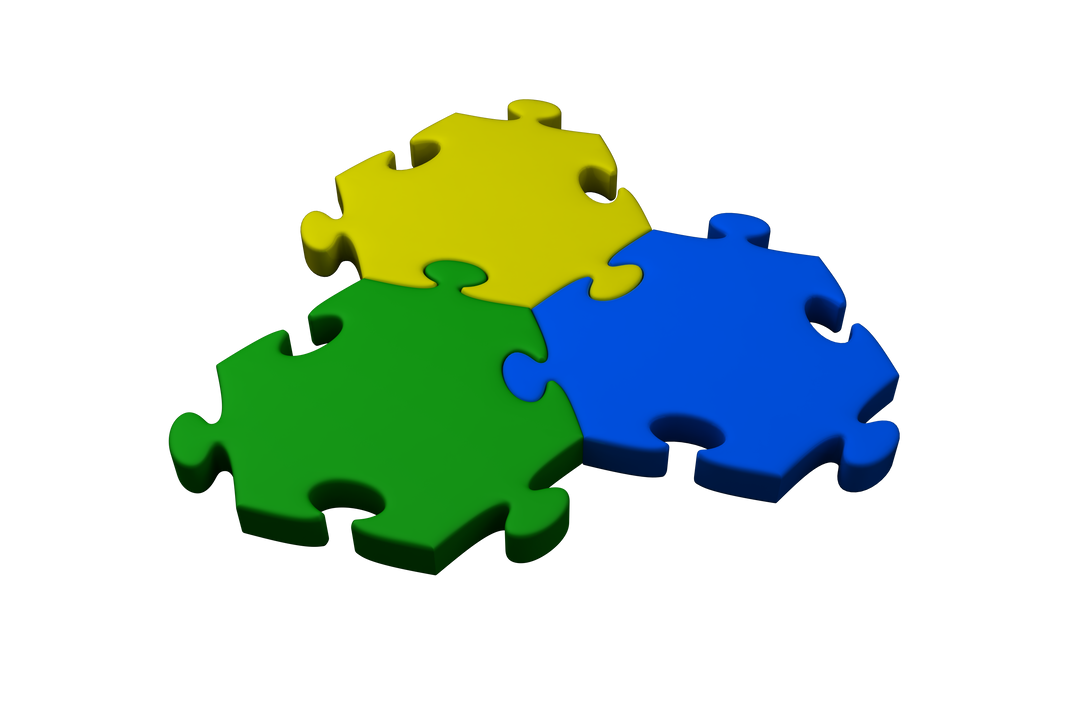 Colorful Puzzle Pieces on Transparent Background Illustrating Connection - Download Free Stock Images Pikwizard.com