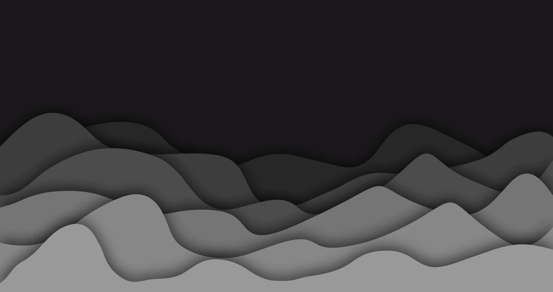Abstract Black and Grey Wave Background with Dynamic Vibes