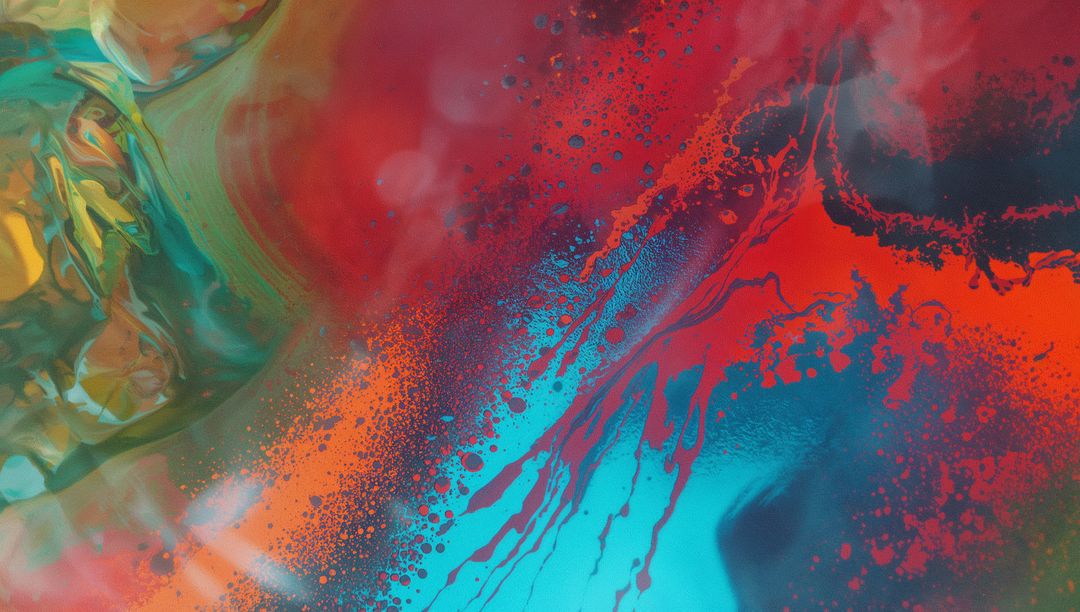 Vibrant Multicolor Abstract Paint Splash Pattern