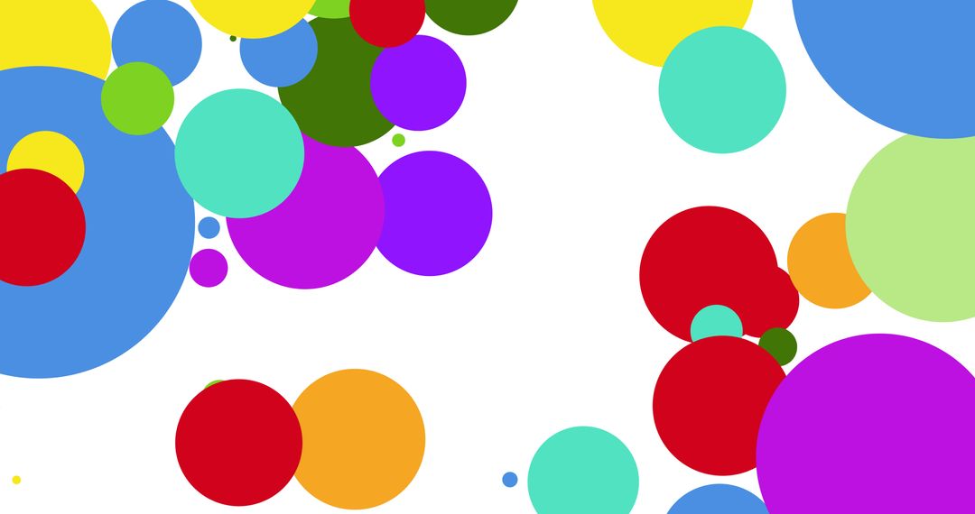 Vibrant Circular Pattern with Multicolored Dots on White