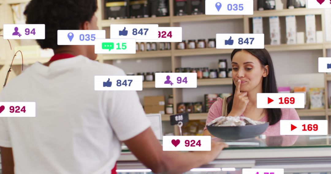 Diverse Individuals Analyzing Social Media Data in Grocery Store Setting