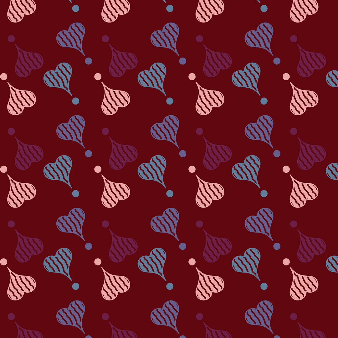 Heart Pattern Clipart on Brown Transparent Brownground