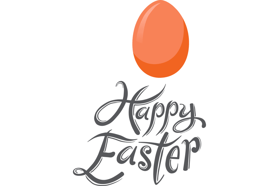 Happy Easter Transparent Design with Stylish Egg Illustration